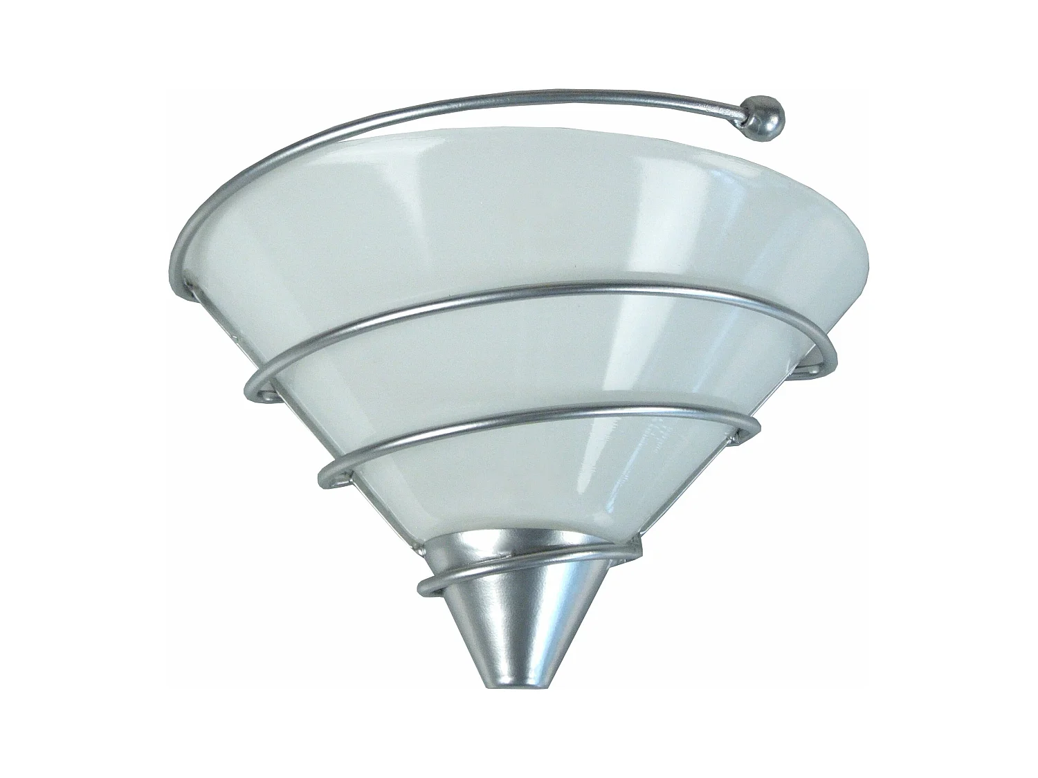 Applique verre, métal, aluminium 14 cm.