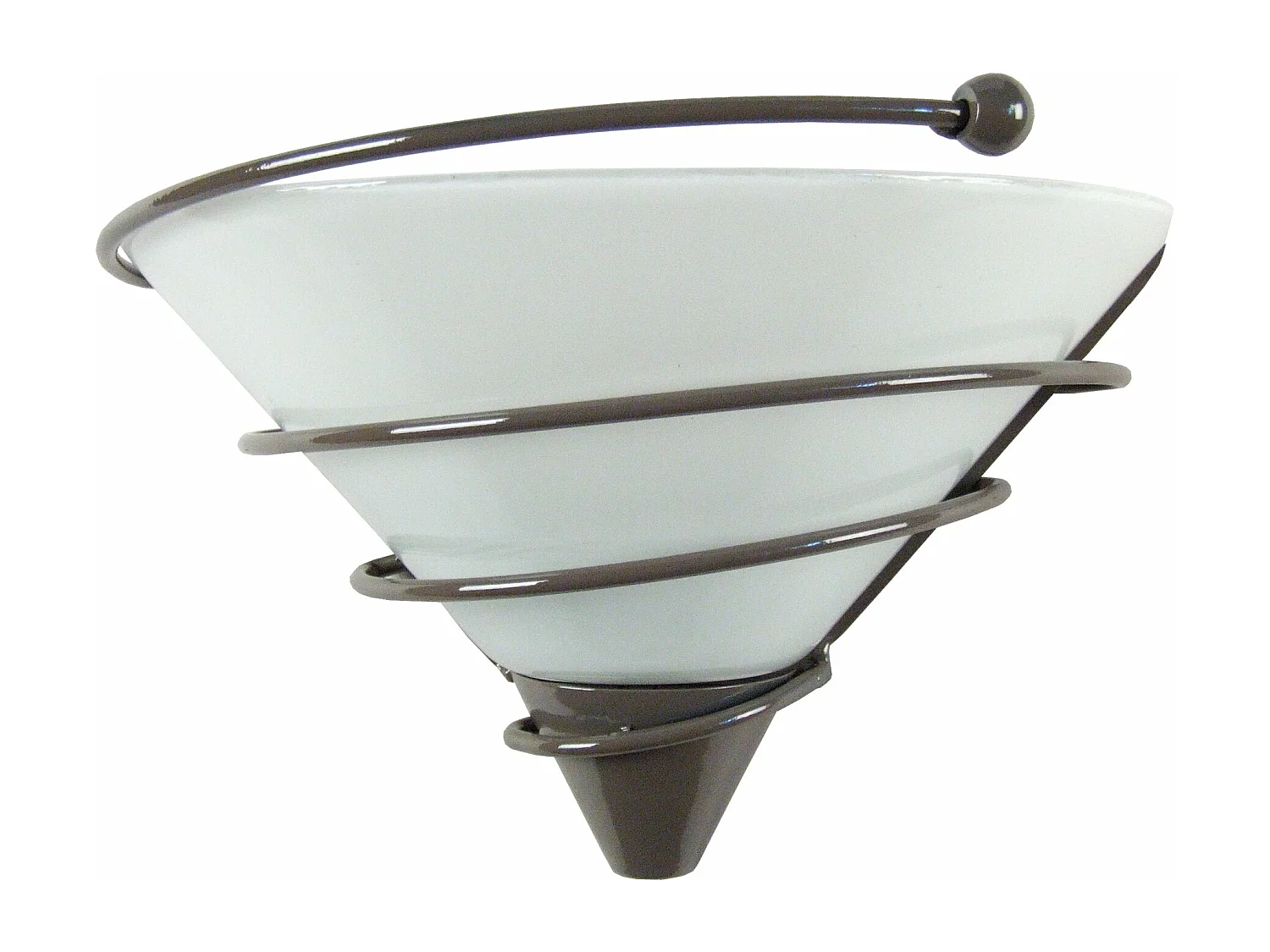 Aplique TOSEL SPIRALITO vidro cônico taupe D26 x  H14  cm