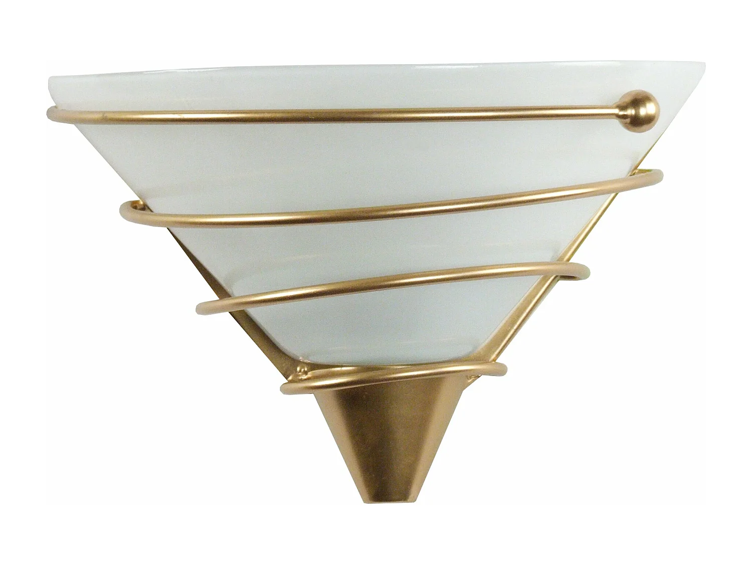 Aplique TOSEL SPIRALITO vidro cônico Dourado D26 x  H14  cm