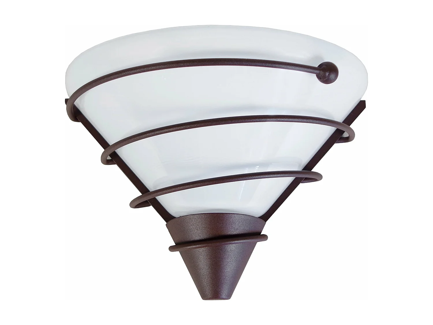 Aplique TOSEL SPIRALITO vidro cônico castanho D26 x  H14  cm