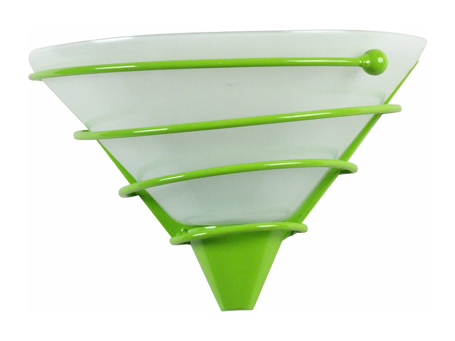 Applique verre, métal, vert 14 cm.