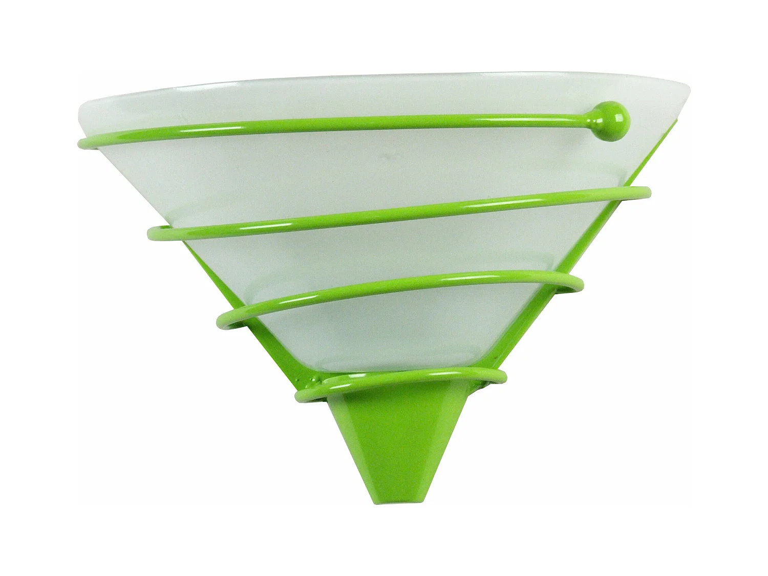 Applique verre, métal, vert 14 cm.