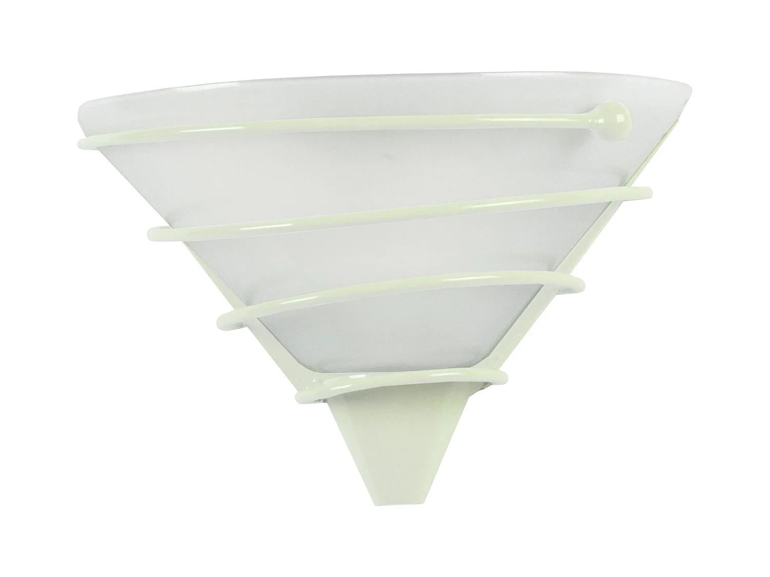 Applique verre, métal, ivoire 14 cm.