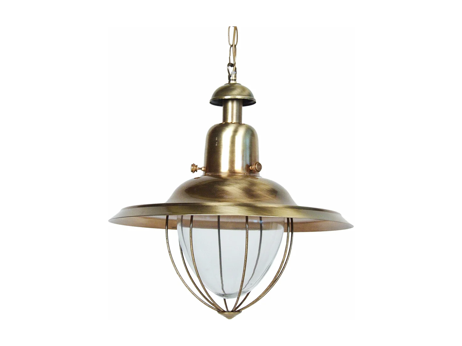 Suspensão TOSEL  ALCAZABA vidro abaulado âmbar D29 x  H75  cm