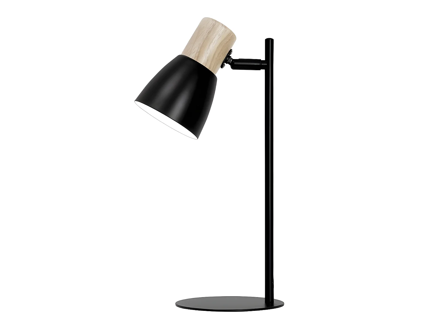Flexo De Una Luz Modelo Cabin Negro-madera