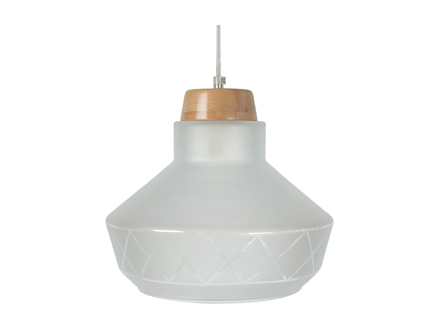 Suspensión  TOSEL ,vidrio ,Gris , A84xD30xP30cm