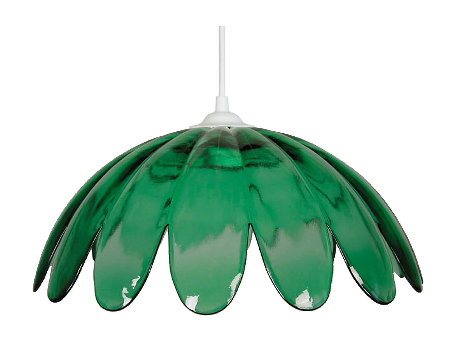 Suspension TOSEL ,verre,Blanc ,H 80xD35xP35cm