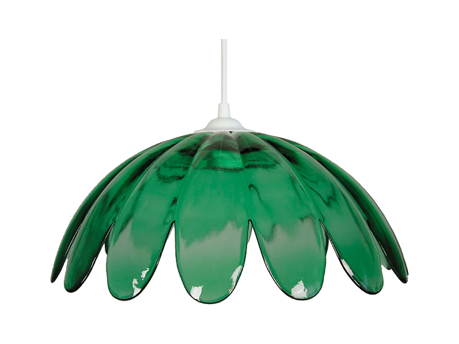 Suspension TOSEL ,verre,Blanc ,H 80xD35xP35cm