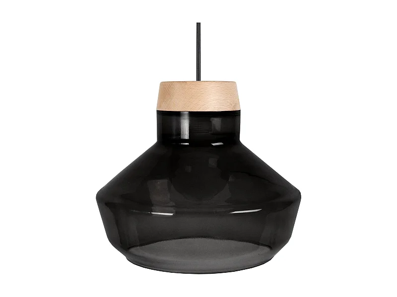 Suspension TOSEL ,verre,Noir ,H84xD30xP30cm