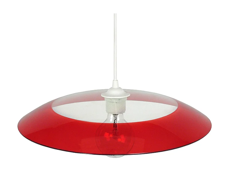 Suspensão TOSEL  ASTROIDE vidro cúpula carmim D40 x  H70  cm