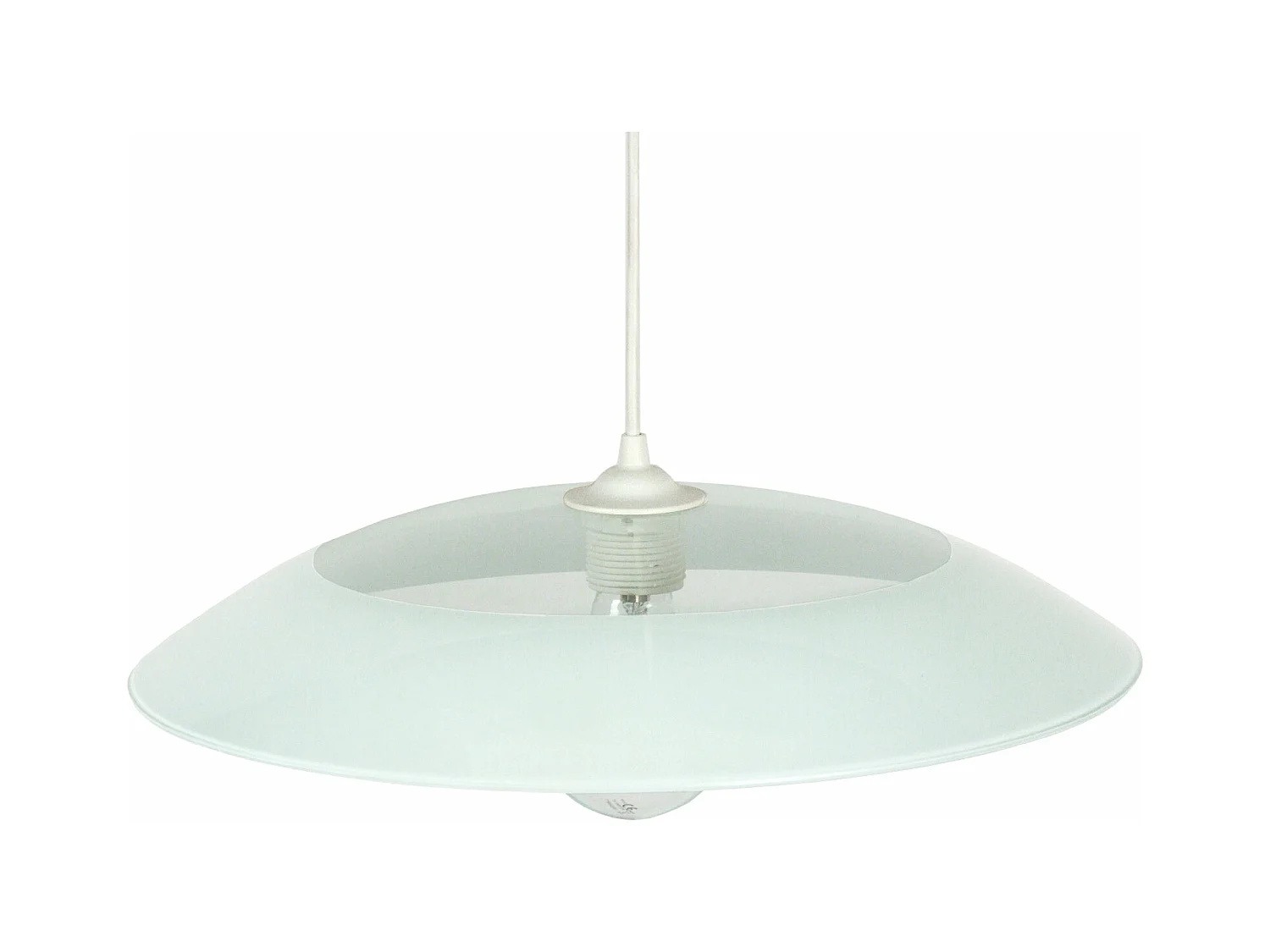 Suspension bol verre  transparent,opal70 cm.