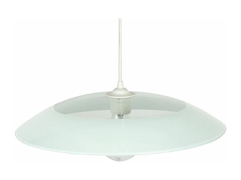 Suspension bol verre  transparent,opal70 cm.