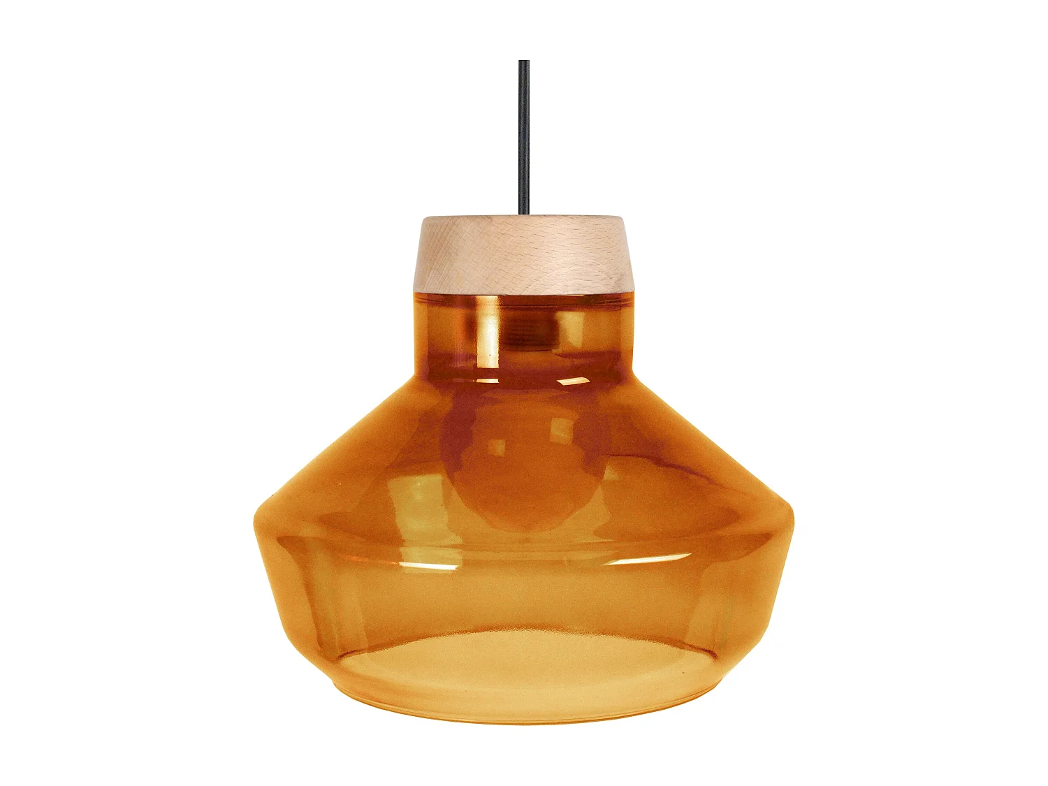 Suspensión  TOSEL ,vidrio,AMARILLO,A84x D 30xP30cm