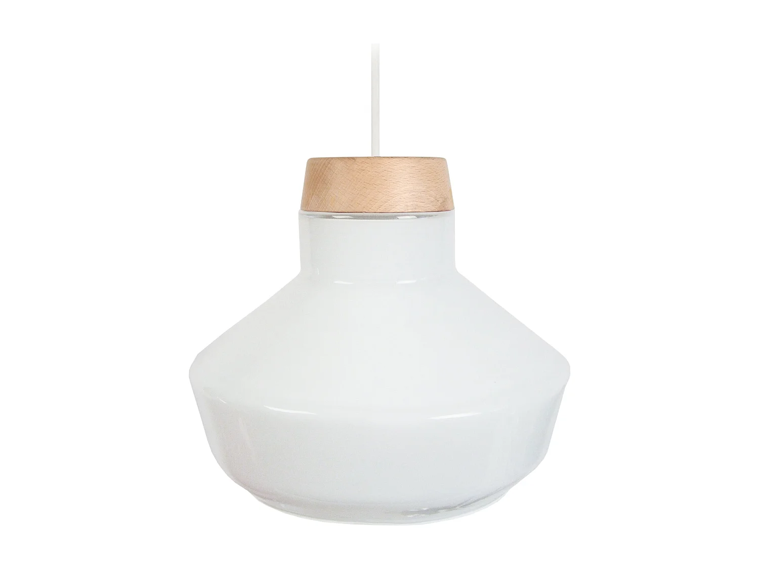 Suspension TOSEL ,verre,Blanc ,H 84xD30xP30cm