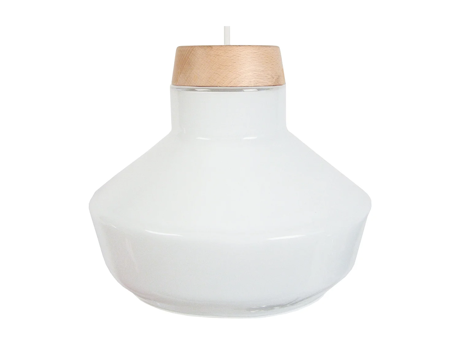 Suspension TOSEL ,verre,Blanc ,H 84xD30xP30cm