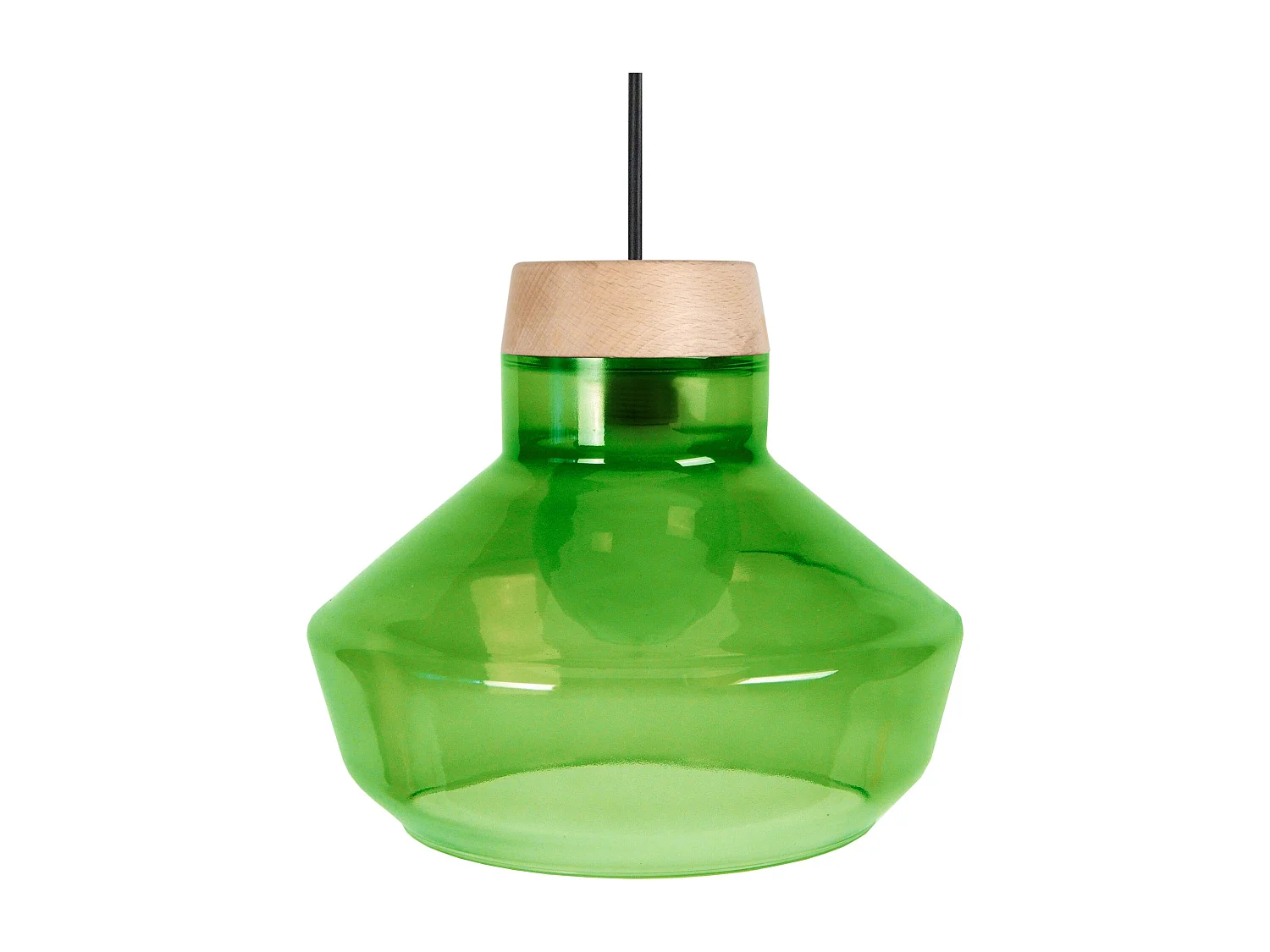 Suspensión  TOSEL ,vidrio ,Blanco,A84xD30xP 30cm