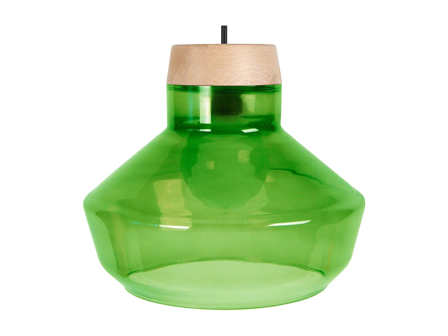 Suspensión  TOSEL ,vidrio ,Blanco,A84xD30xP 30cm