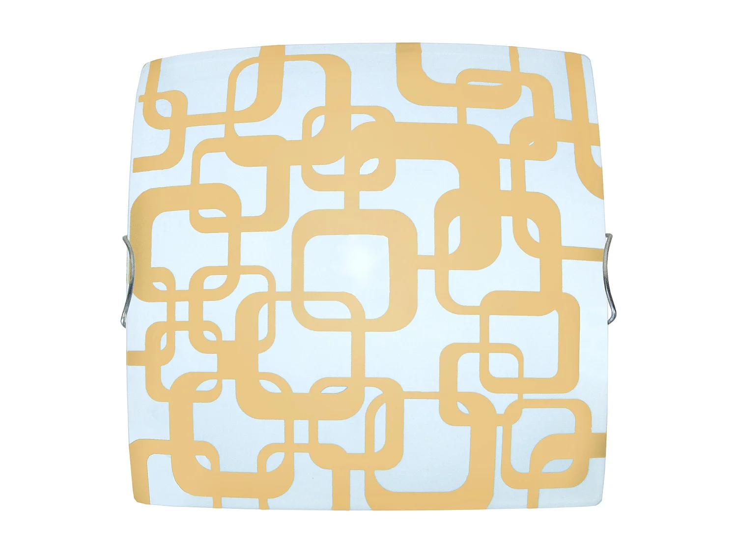 Plafonnier TOSEL ,verre,Jaune ,H15xD 30x P 30cm