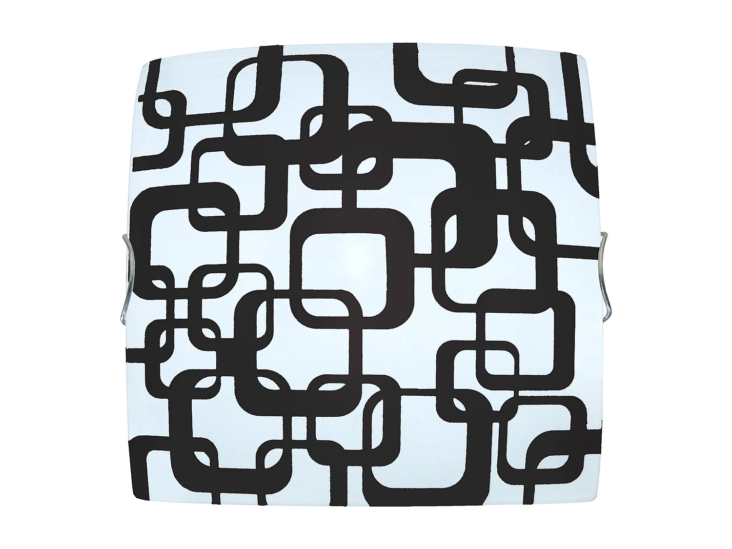 Plafón TOSEL ,vidrio,Negro ,A 15x D30xP30 cm