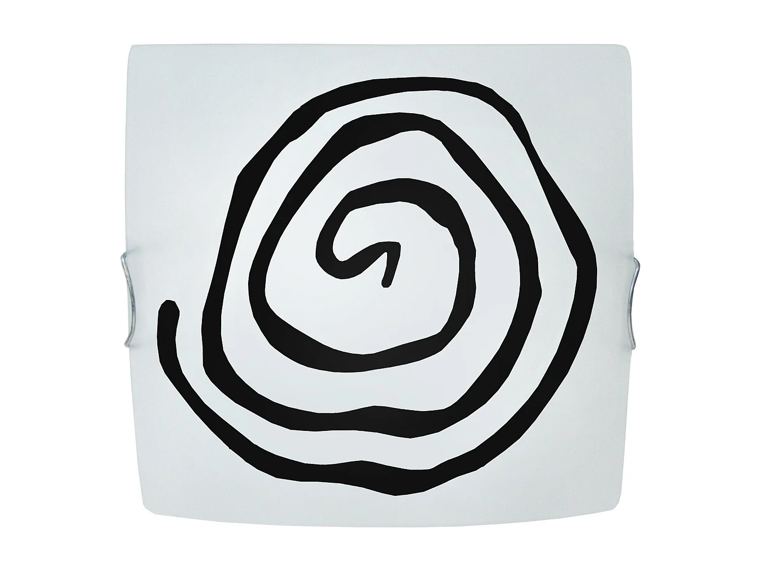 Plafón TOSEL ,vidrio,Negro ,A15xD 30x P 30cm