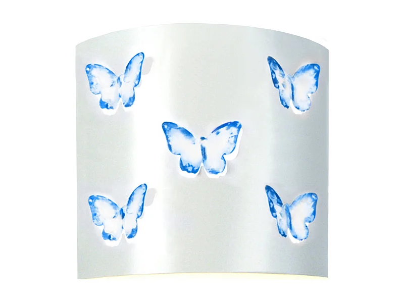 Applique enfant 22cm. Blanc bleu