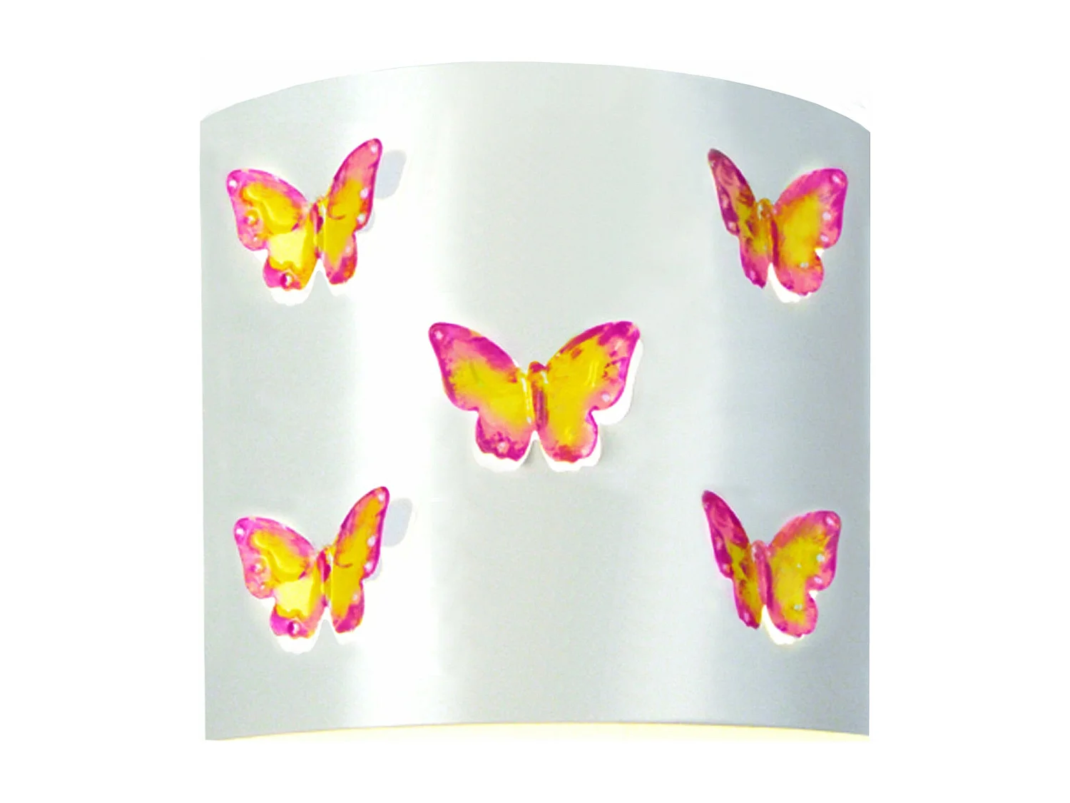 Applique enfant 22cm. métal blanc violet