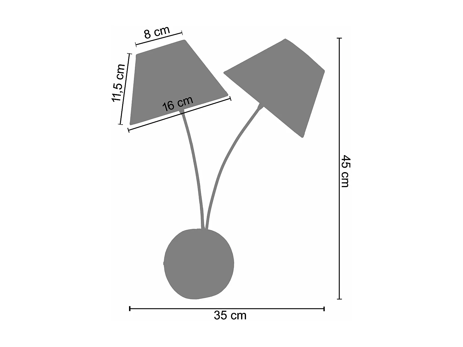 Applique 16cm. coton taupe