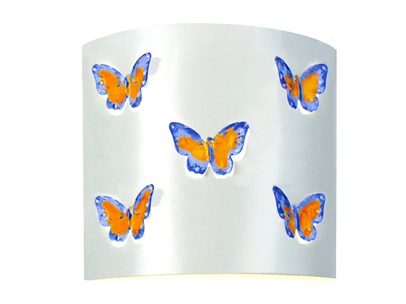 Applique enfant 22cm. métal jaune bleu