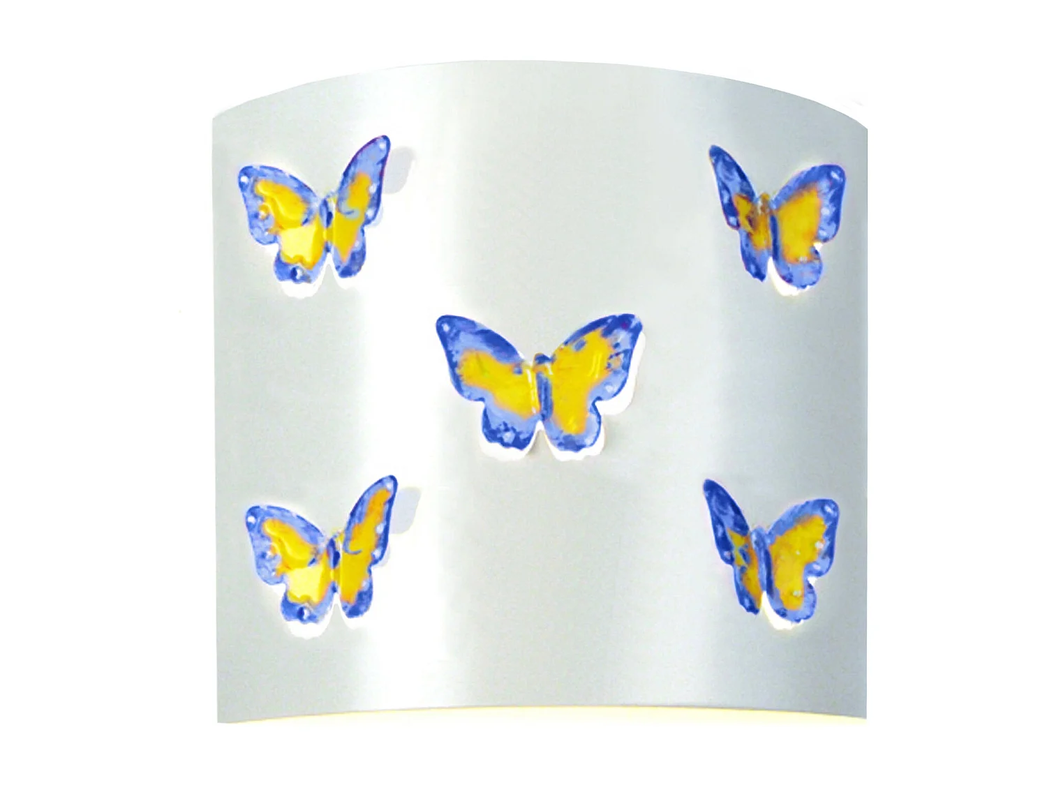 Applique enfant 22cm. métal jaune violet