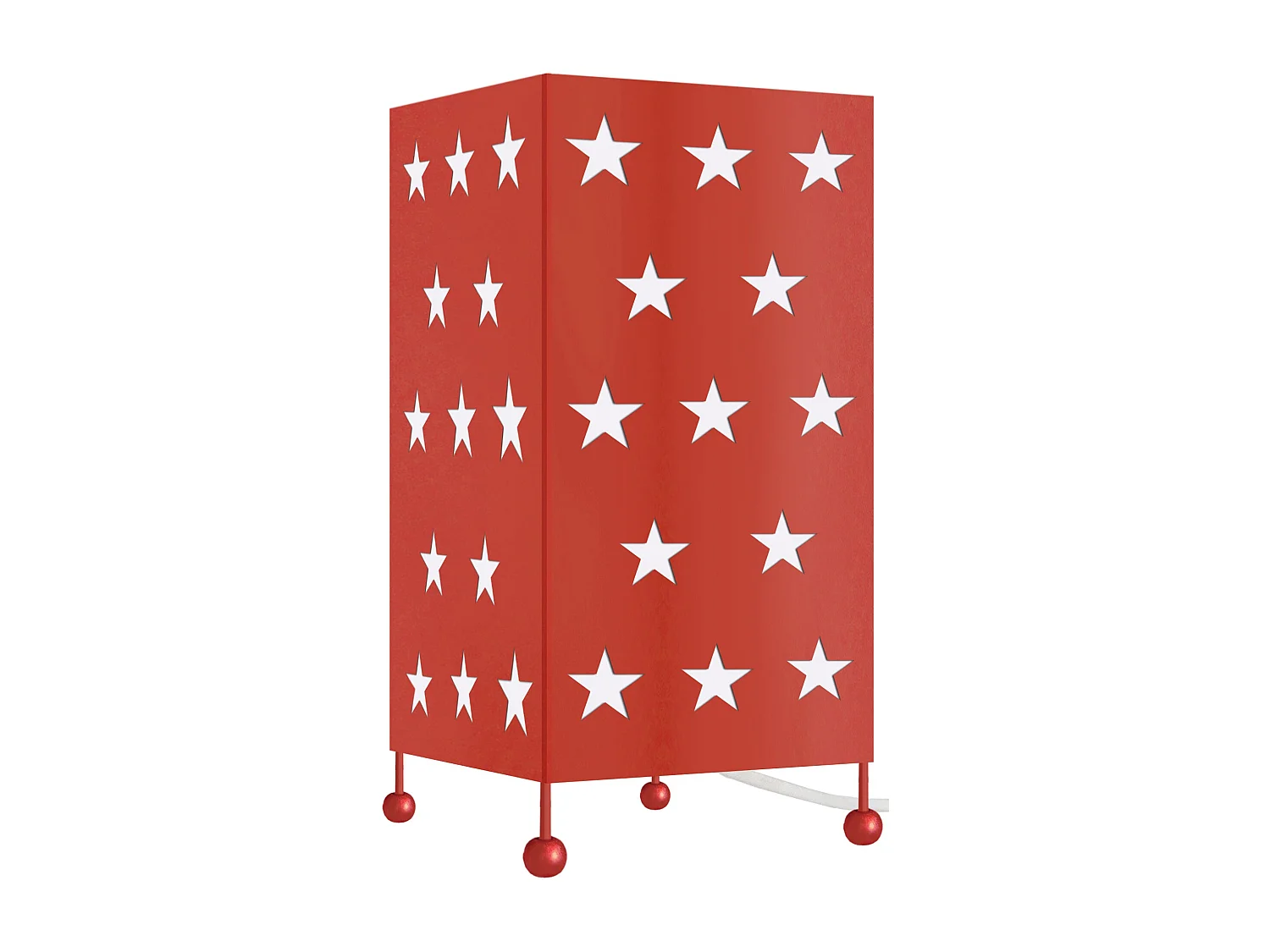 Lámpara de noche TOSEL ,metal,Rojo,A27xD10xP10cm