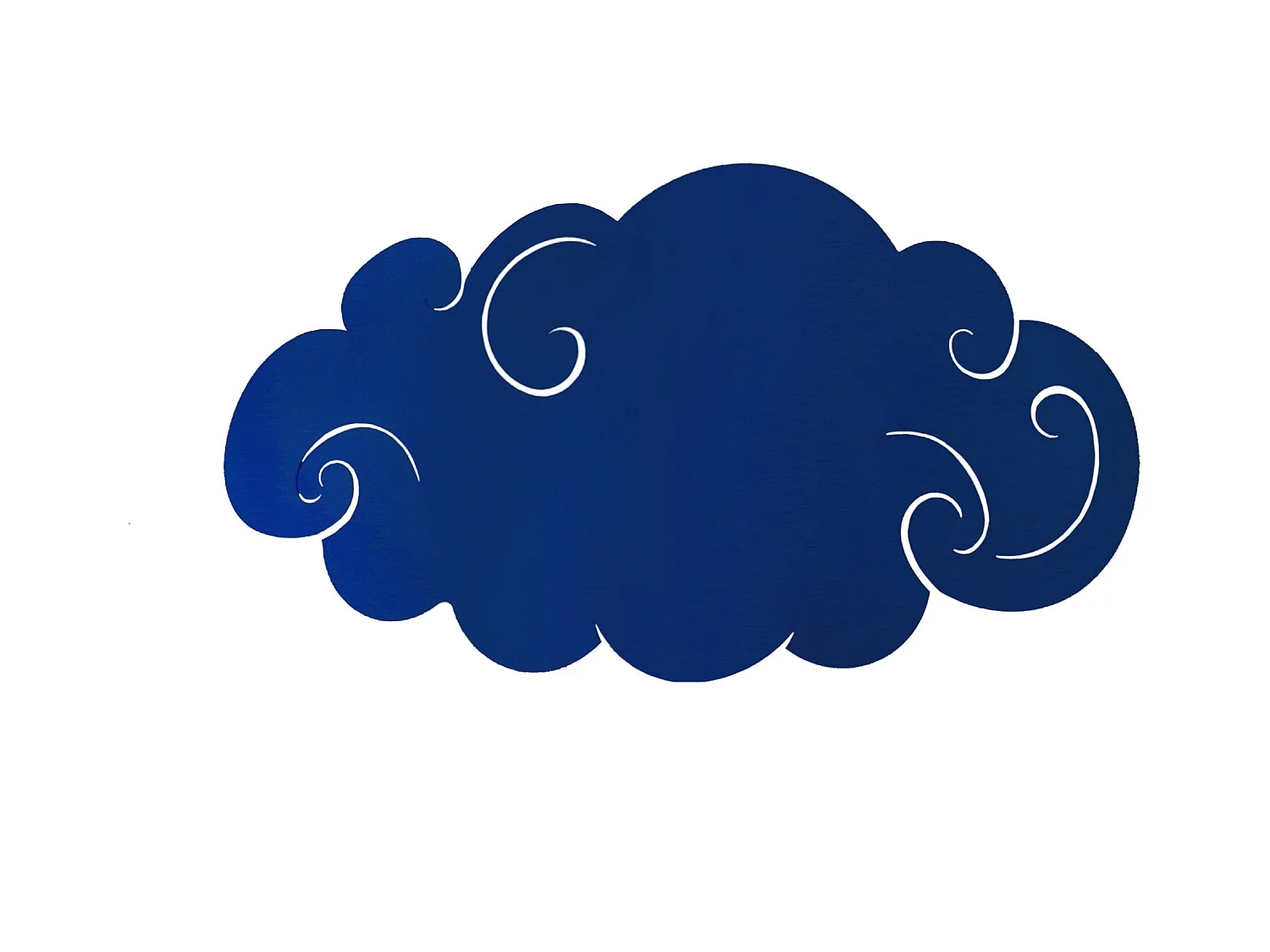 Aplique TOSEL NUAGE VRILLE metal geométrico azul-marinho D34 x  H9  cm