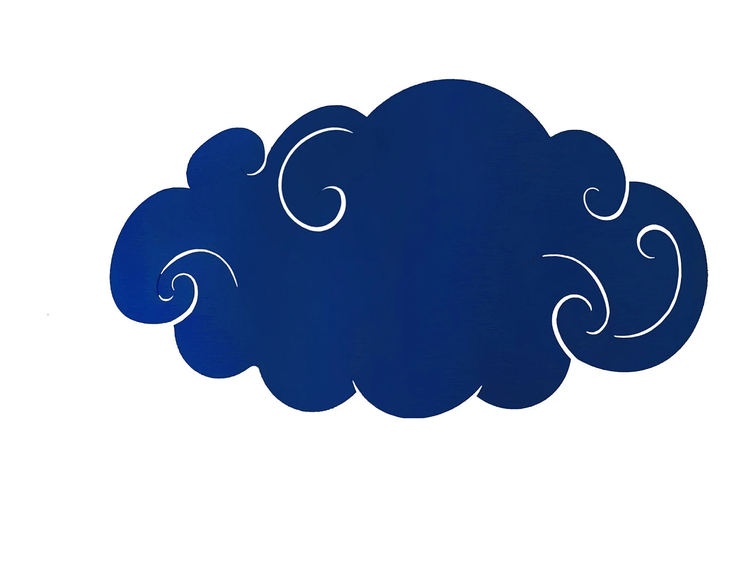 Aplique TOSEL NUAGE VRILLE metal geométrico azul-marinho D34 x  H9  cm