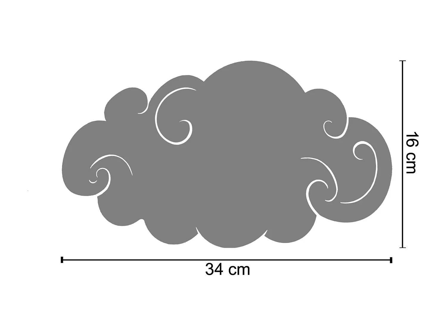 Aplique TOSEL NUAGE VRILLE metal geométrico azul-marinho D34 x  H9  cm