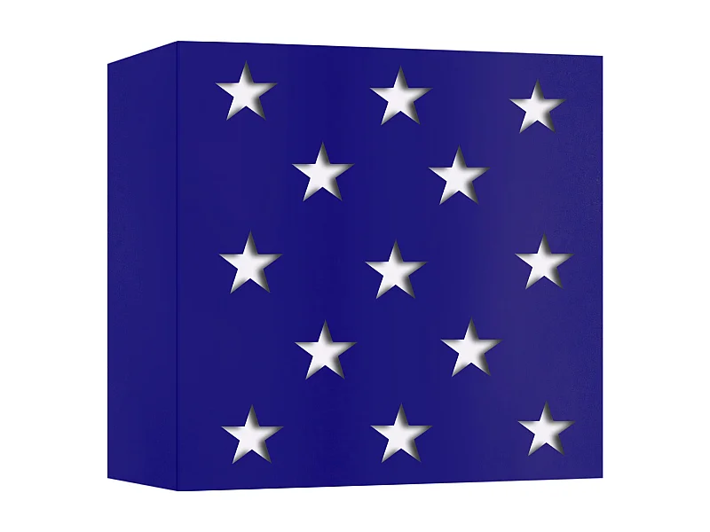 Aplique TOSEL ,metal,Azul , A10,5xD20xP 20cm