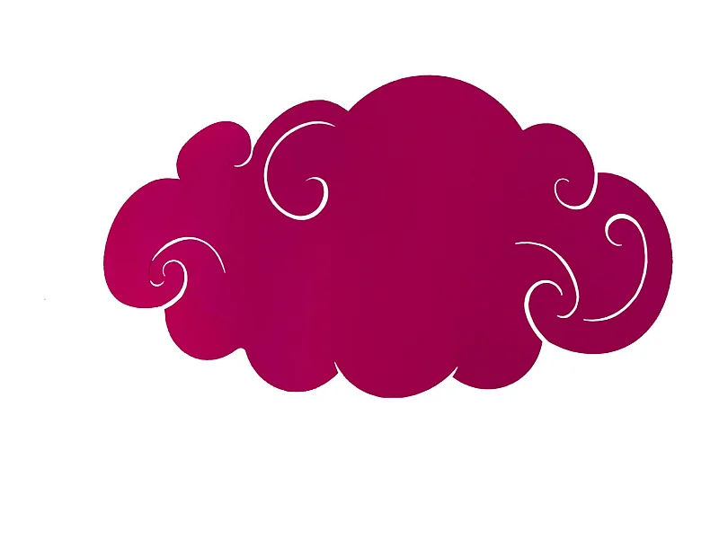 Aplique TOSEL ,metal, Rosa ,A 9xD 16x P 34cm