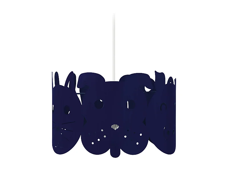 Suspensión  TOSEL ,metal,Azul ,A75xD30xP30cm