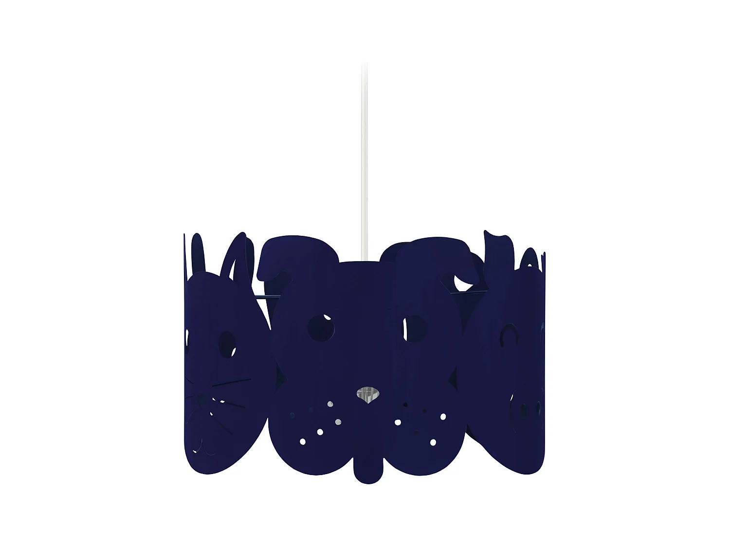 Suspensión  TOSEL ,metal,Azul ,A75xD30xP30cm