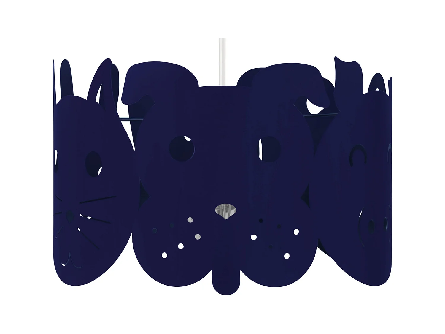 Suspensión  TOSEL ,metal,Azul ,A75xD30xP30cm