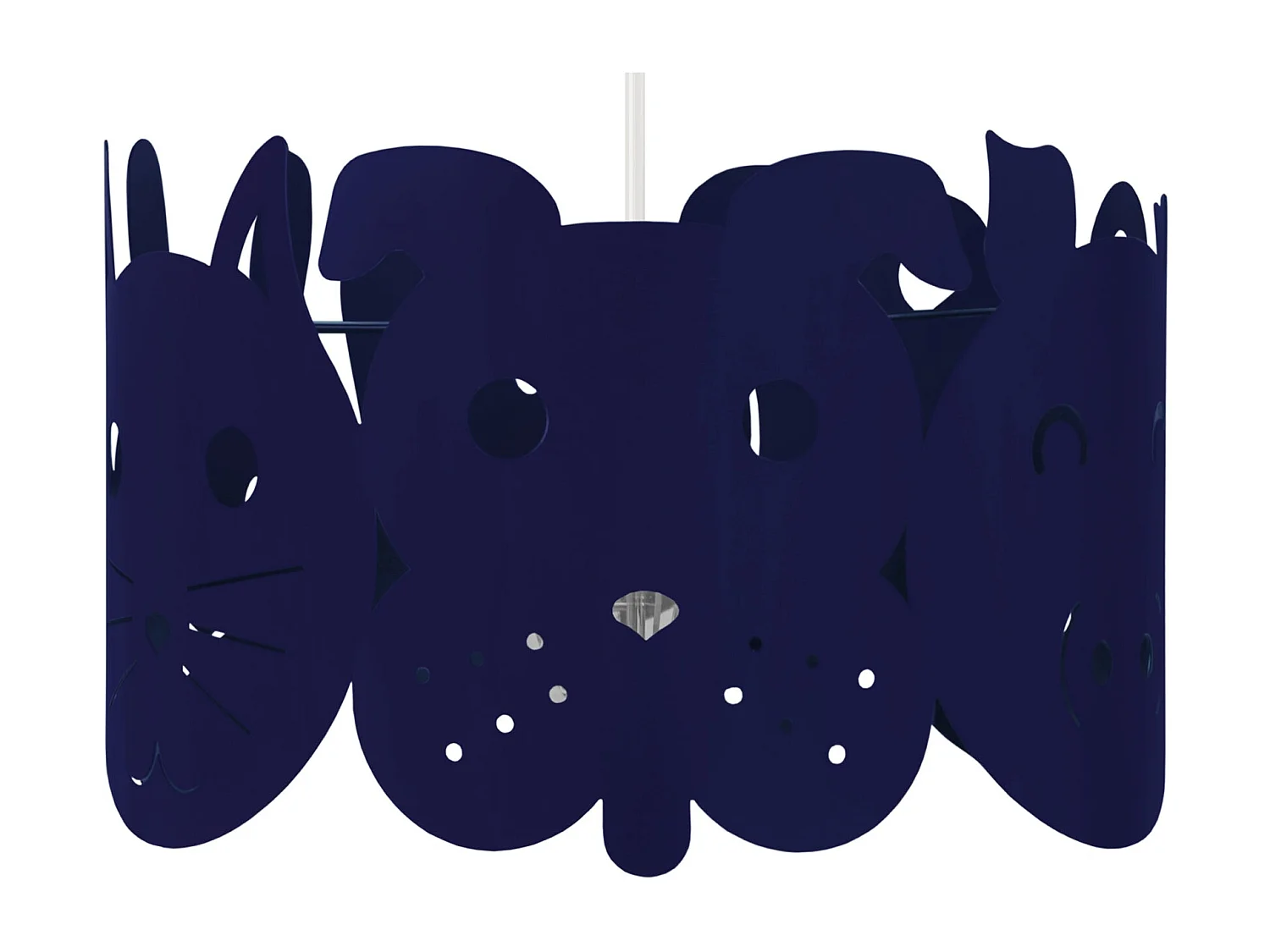 Suspensión  TOSEL ,metal,Azul ,A75xD30xP30cm