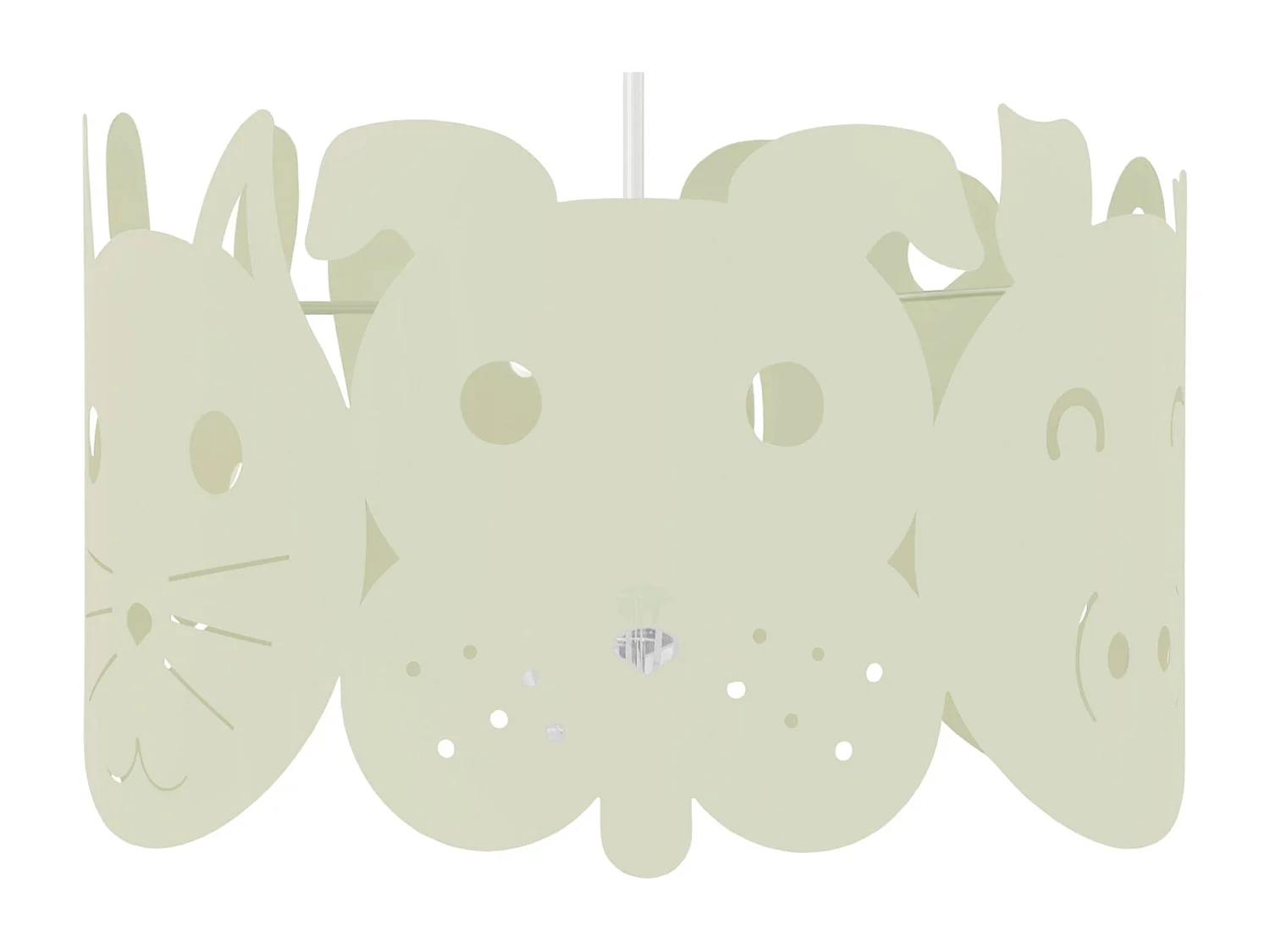 Suspensión  TOSEL ,metal,Blanco,A75xD30xP30 cm