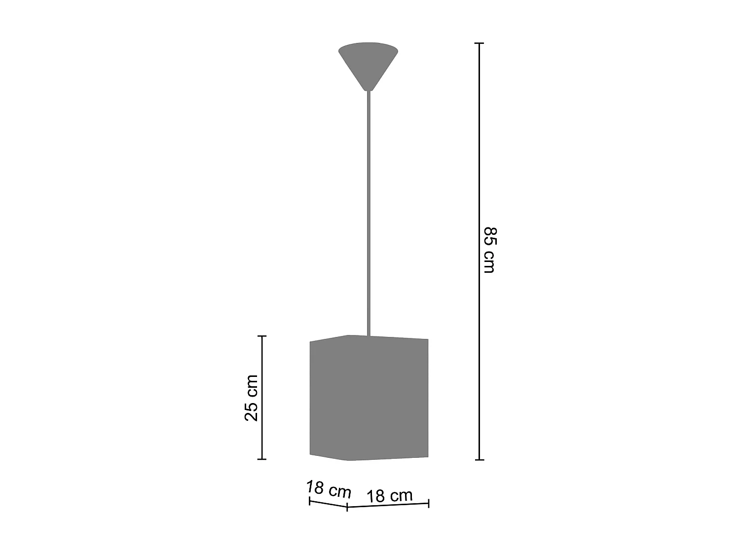 Suspensão TOSEL  ETOILES 1 cordão de algodão globo preto D25 x  H90  cm