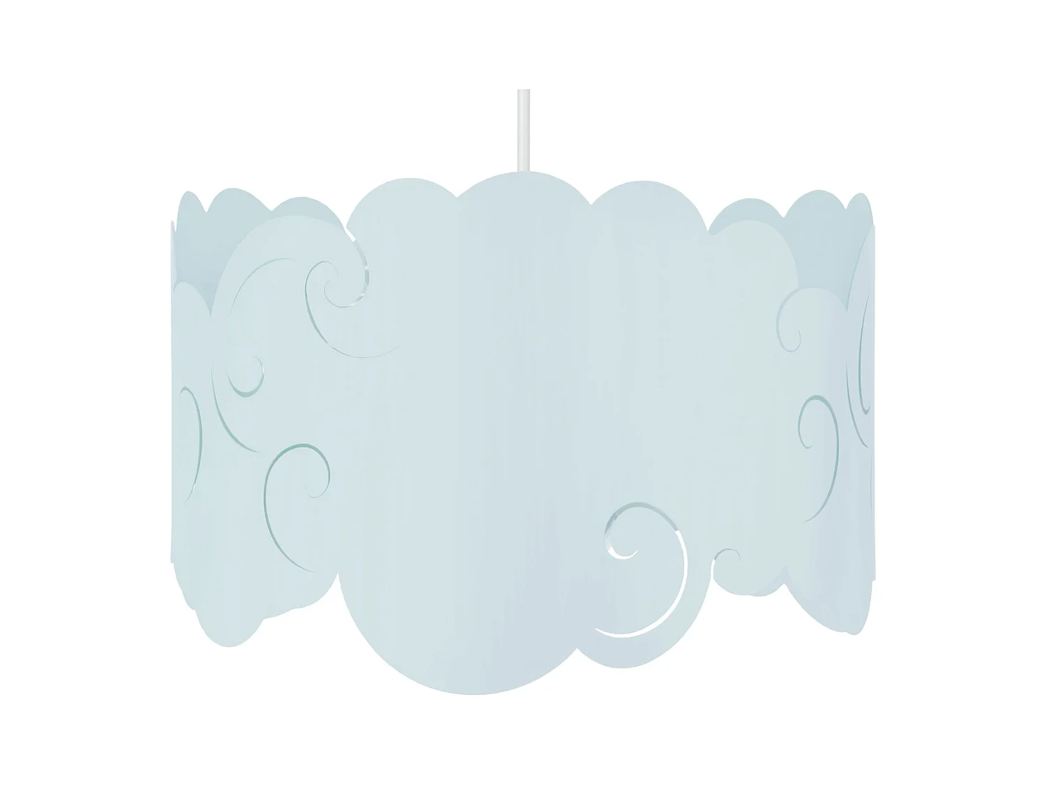 Suspensión  TOSEL , metal,Azul ,A75x D30xP30cm