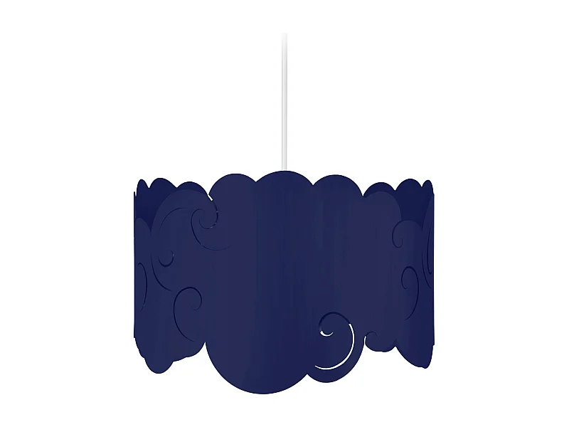 Suspensão TOSEL  NUAGE VRILLE metal cilindro azul pastel D30 x  H75  cm