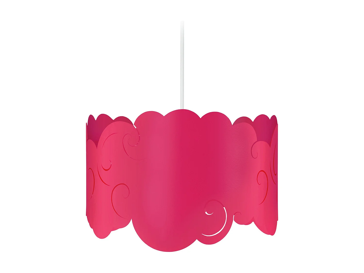 Suspensión  TOSEL , metal,Rosa ,A 75xD30x P 30cm