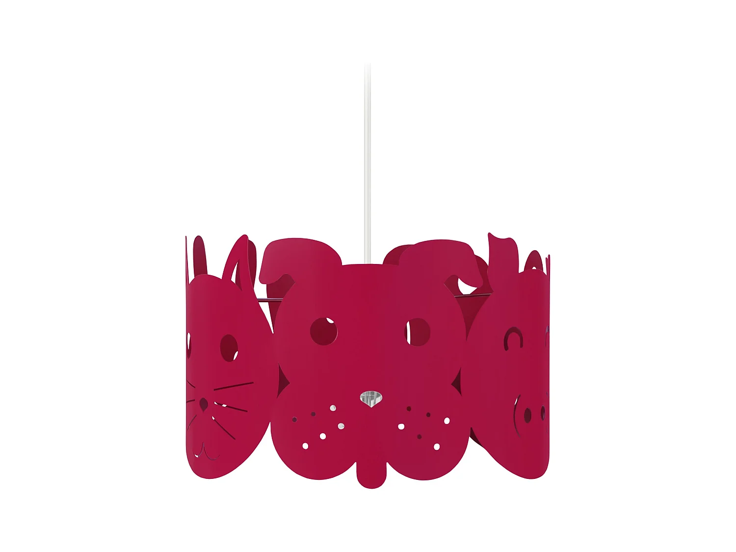 Suspension d'Enfant TOSEL ,métal,Rose ,H75xD30xP30cm