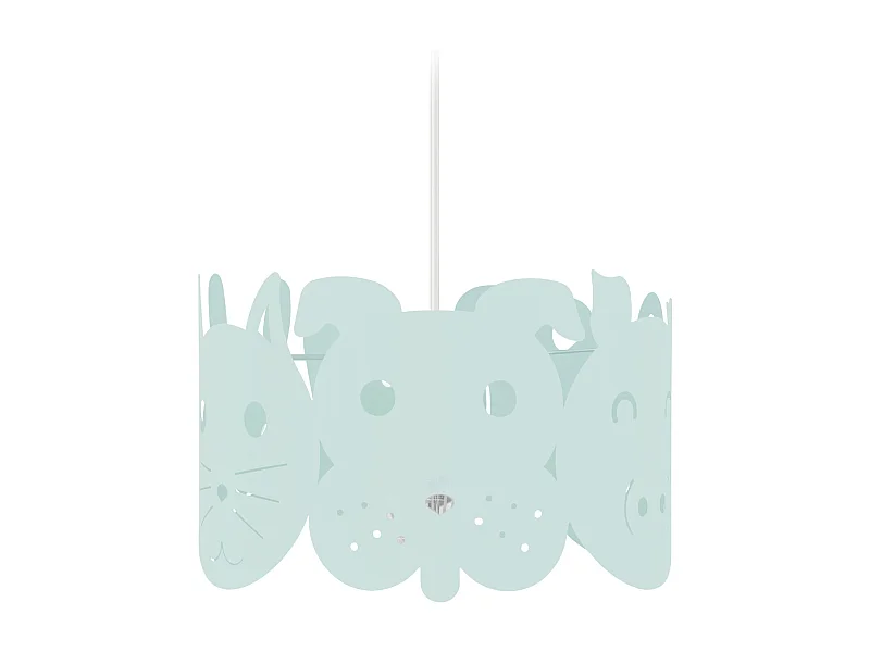 Suspensão TOSEL  ANIMAUX metal cilindro pastel D30 x  H75  cm