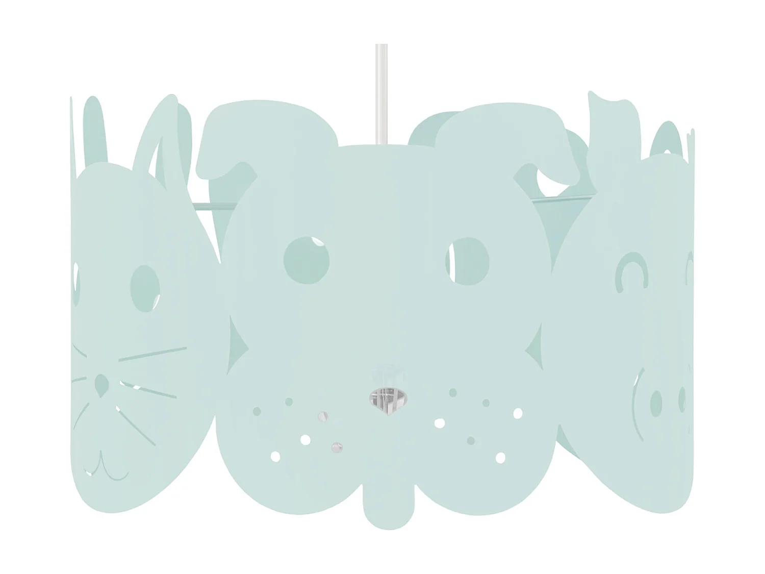 Suspensión  TOSEL ,metal,Azul ,A75xD30xP30 cm