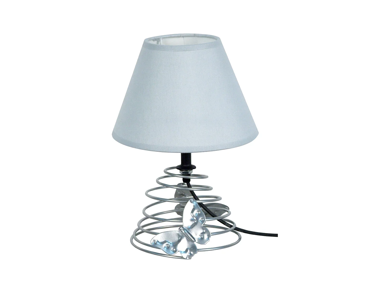 Lampe de chevet,conique métal  aluminium 22 cm.