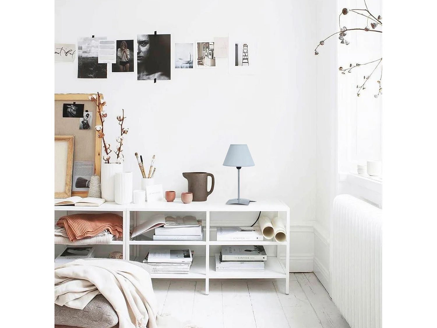 Lampe de Chevet TOSEL ,métal,Aluminium, H29xD16xP16cm