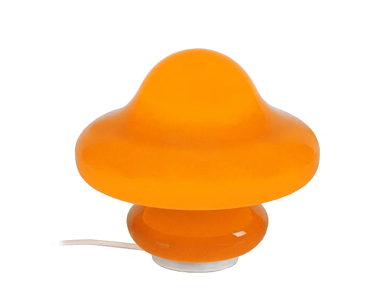 STRUMPF - Lampe de chevet champignon verre orange